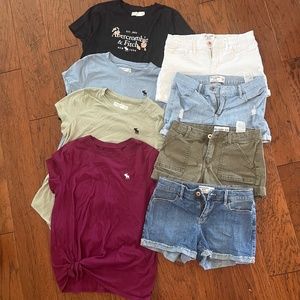 Abercrombie kids 4 t shirt and 4 shorts bundle size 15/16
